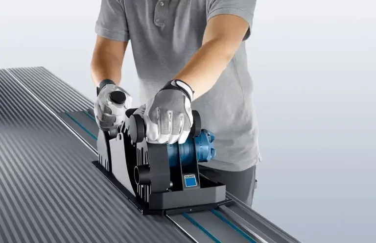 trumpf panel cutter being used trumpf trutool panel cutting tool