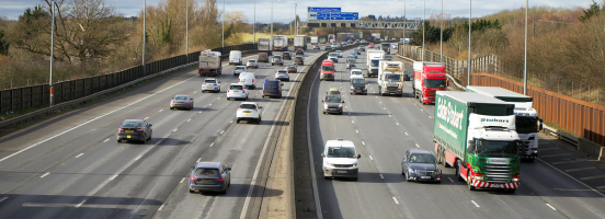 Lorries On Motorway